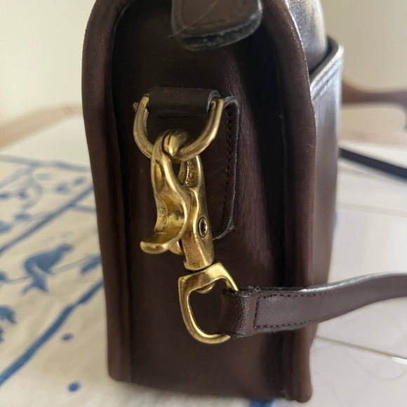 Coach Companion Bag - Mahogany Brown Leather multi pocket Made in NYC - Picture 7 of 17